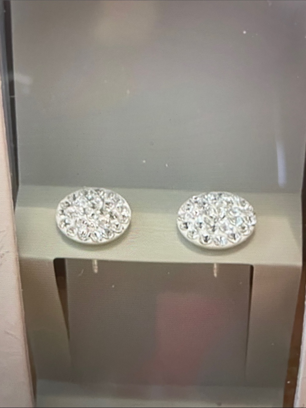 Diamond cut Zirconia Pavé Round Stud Earrings - Sterling Silver #906